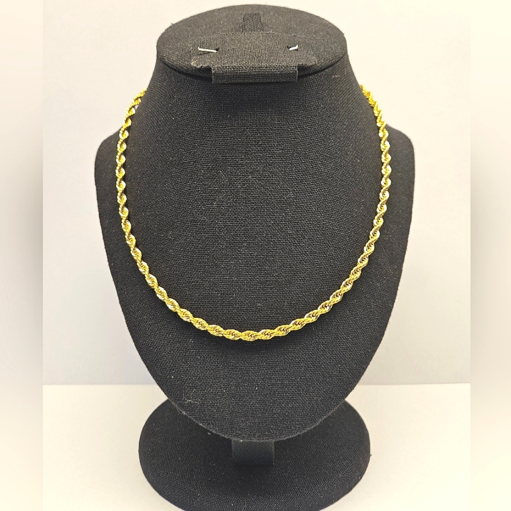 Gold Tone Stainless Steel Chain Necklace
